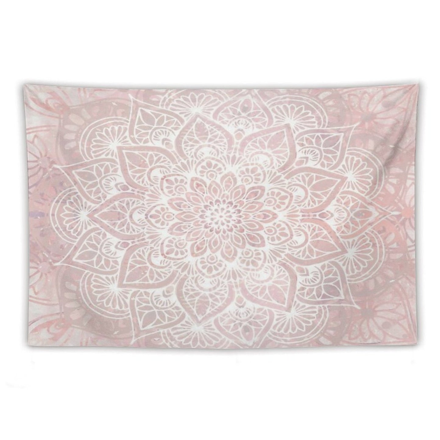 Mandala Yoga Love, Pastel Pink Tapestry