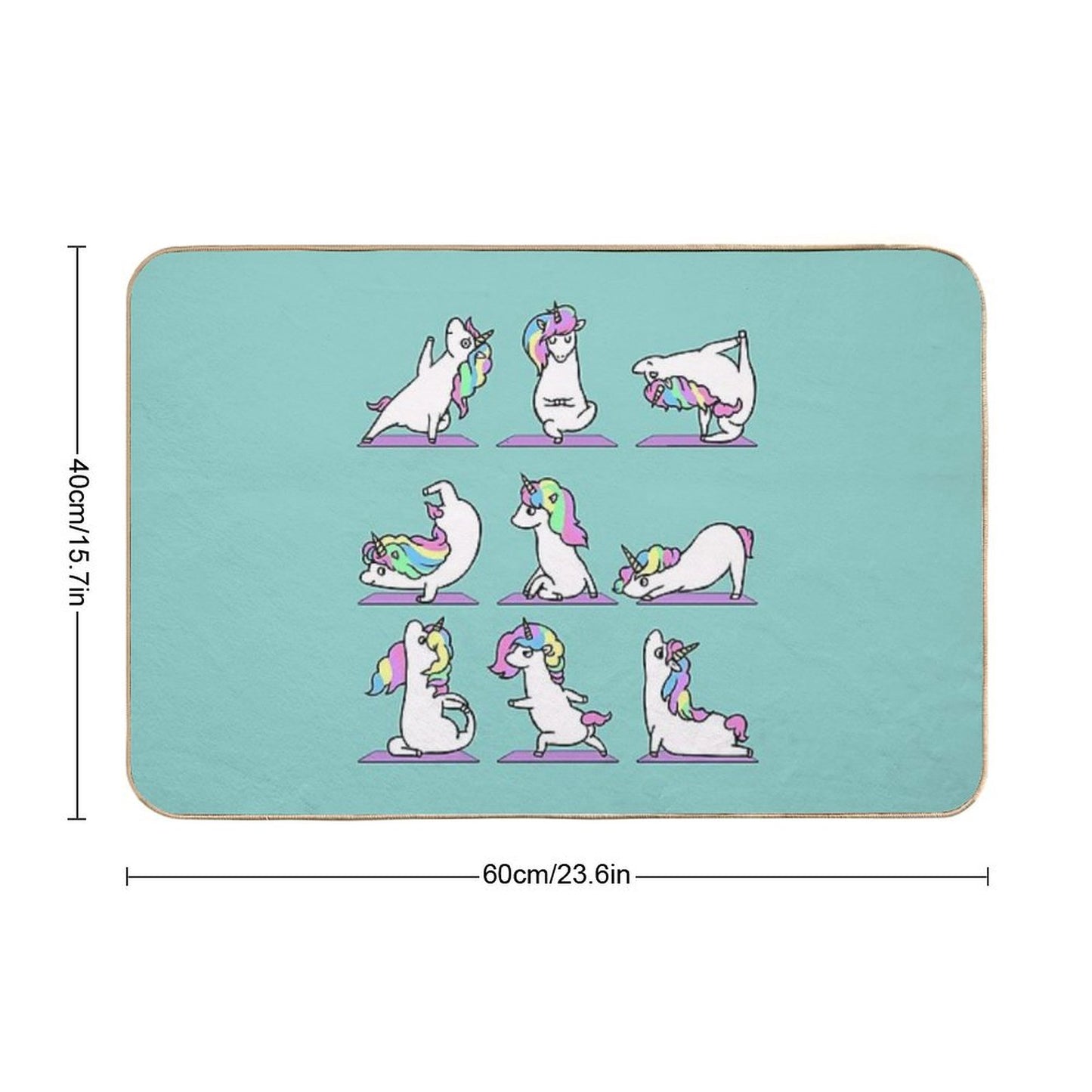Unicorn Yoga Bath Mat