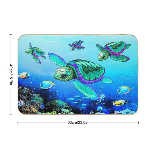 Sea Turtles Dance Bath Mat