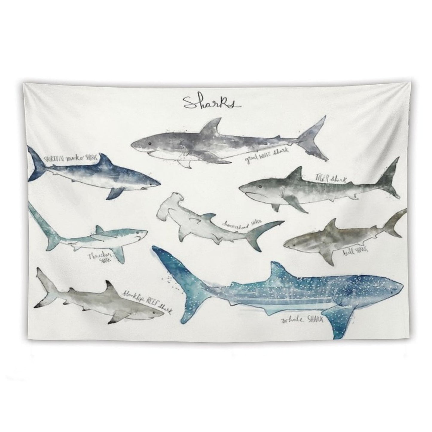 Sharks - Landscape Format Tapestry
