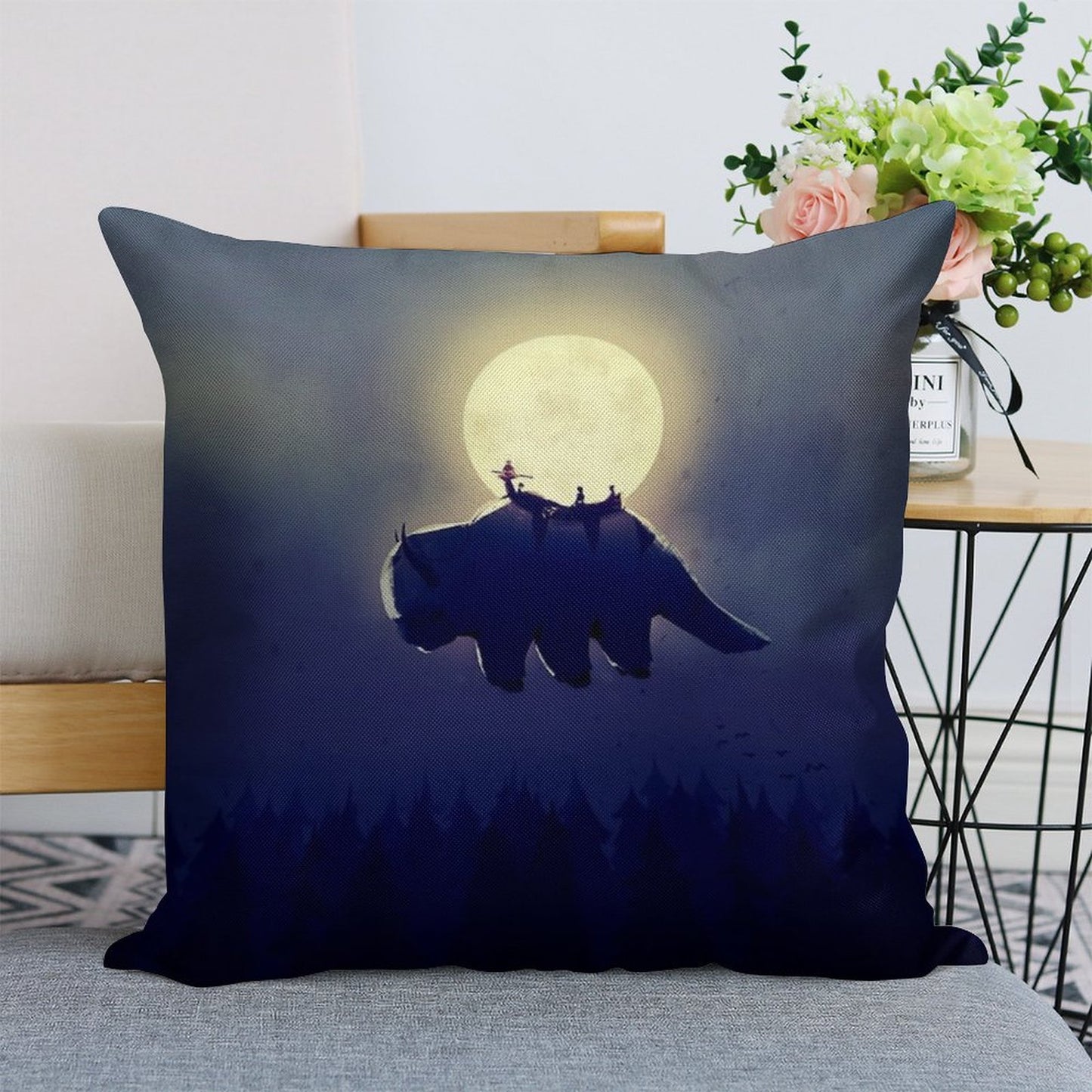 The End of All Things - Night Version Linen Throw Pillow Cover
