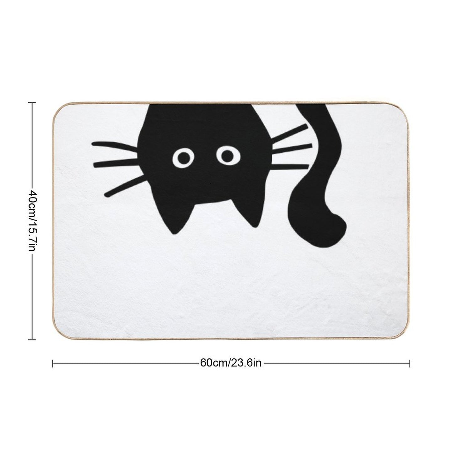Funny Black Cat Bath Mat