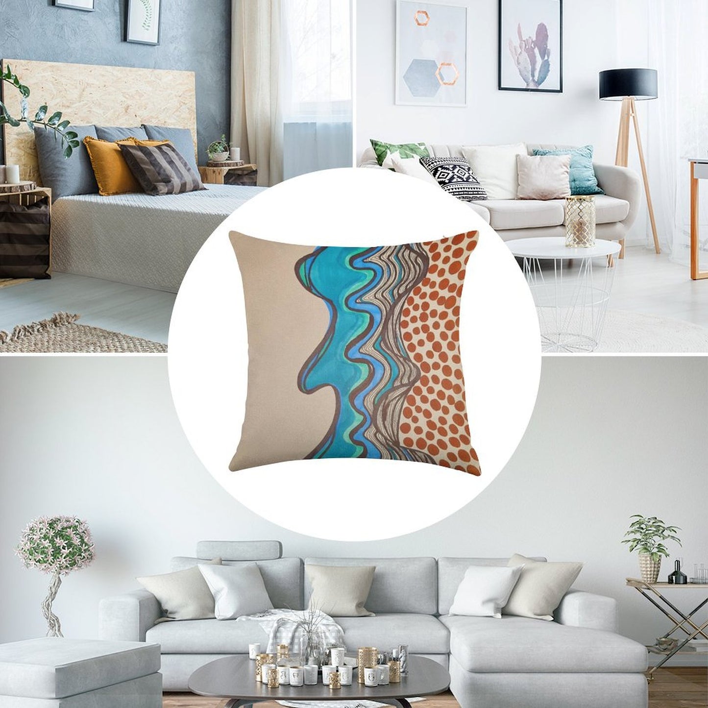 Saltwater Dreaming Linen Throw Pillow Cover