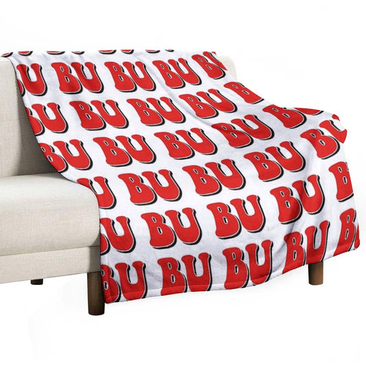 BU Boston University Throw Blanket