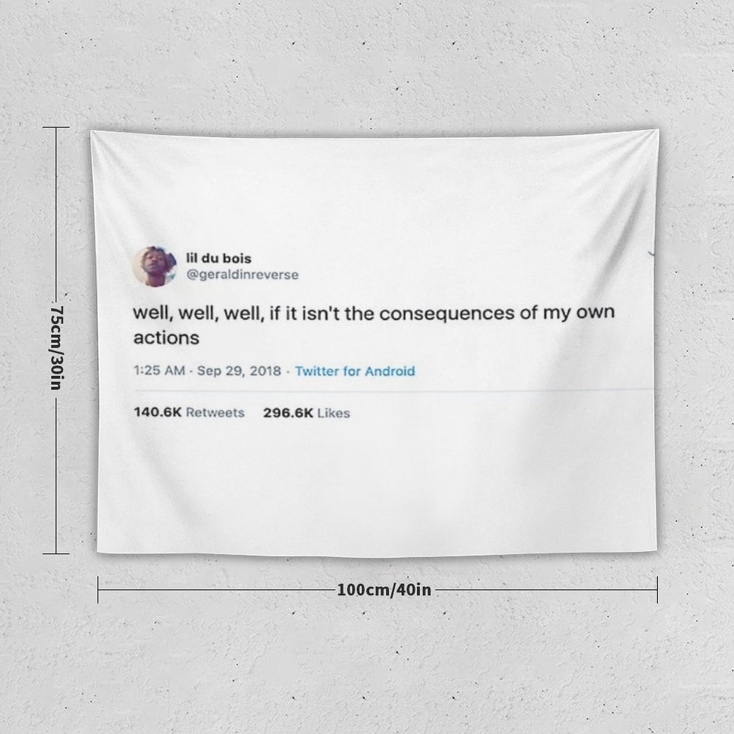 Consequences of My Own Actions Tweet Tapestry Tapestry