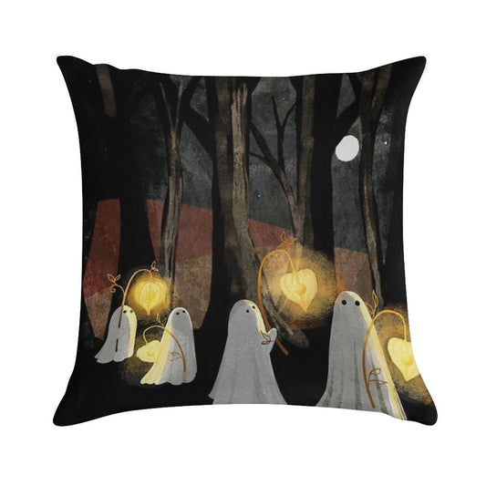 Ghost Parade Soft Anti-Pilling Throw Pillow