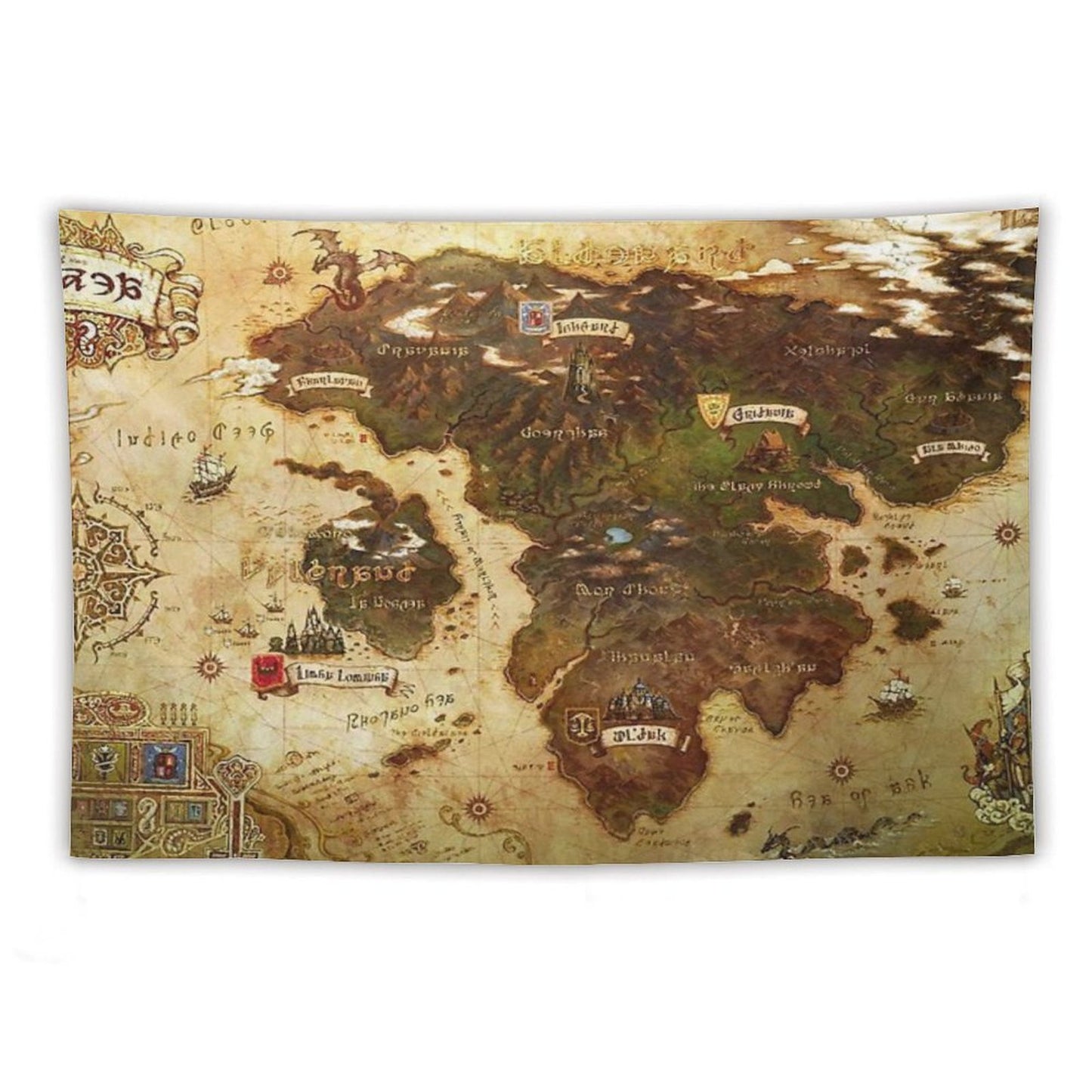 Eorzea FFXIV Map Tapestry