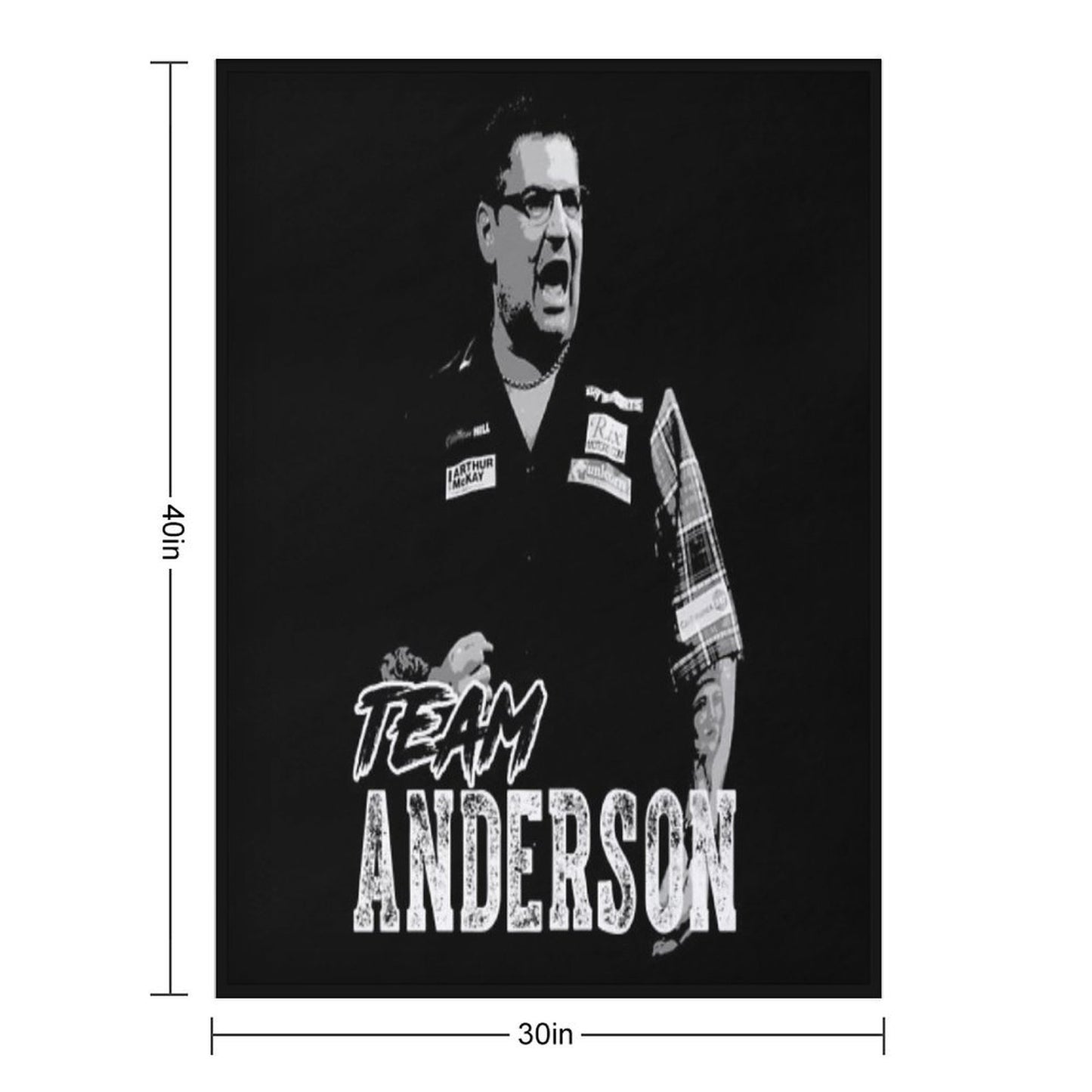 Gary Anderson PDC 2022 Throw Blanket