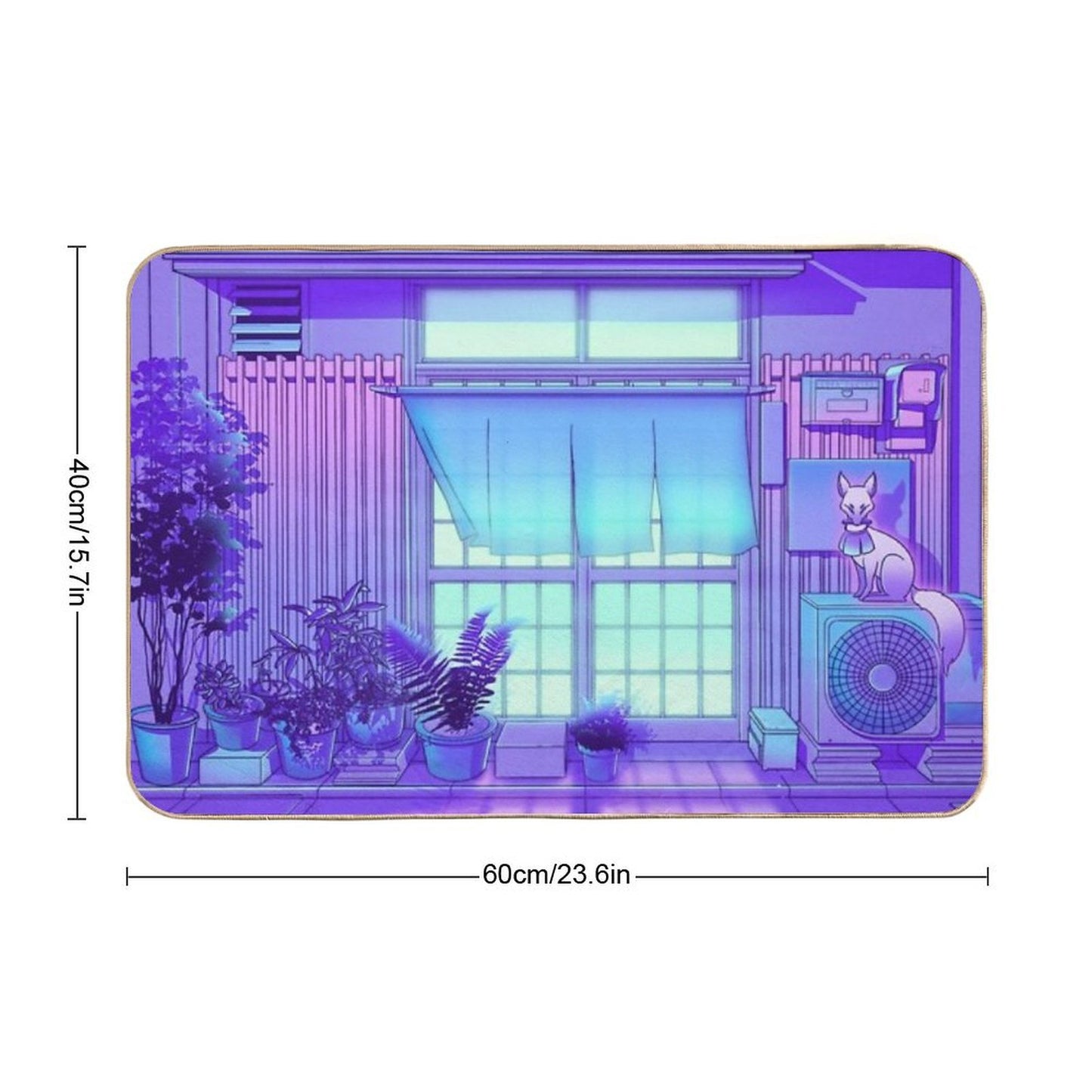 Inari Night Non-Slip Bath Mat