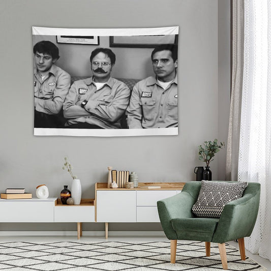 Jim, Dwight And Michael at Utica Tapestry