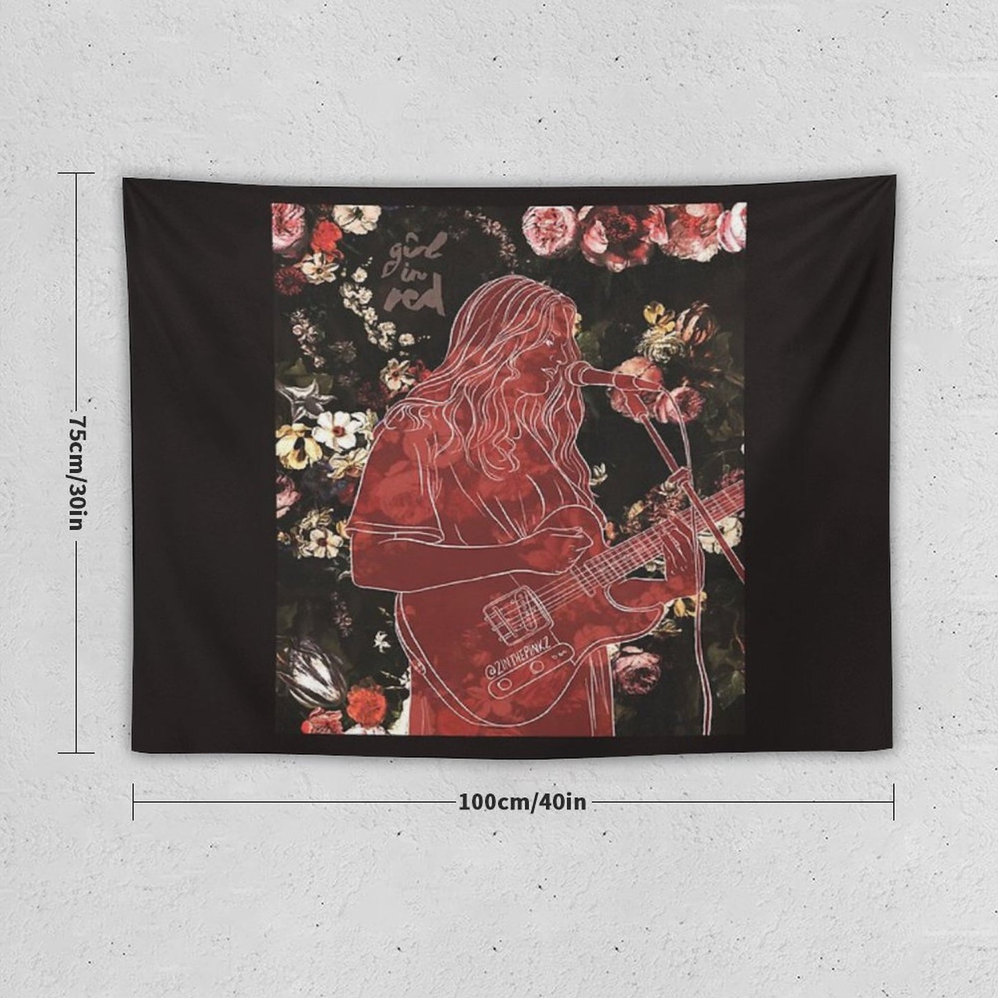 Girl in Red Tapestry