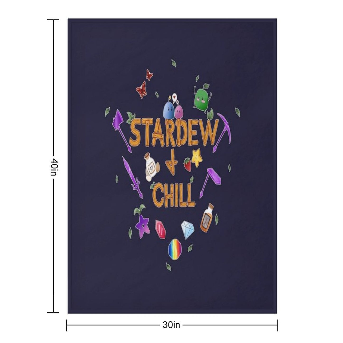 Stardew And Chill Throw Blanket