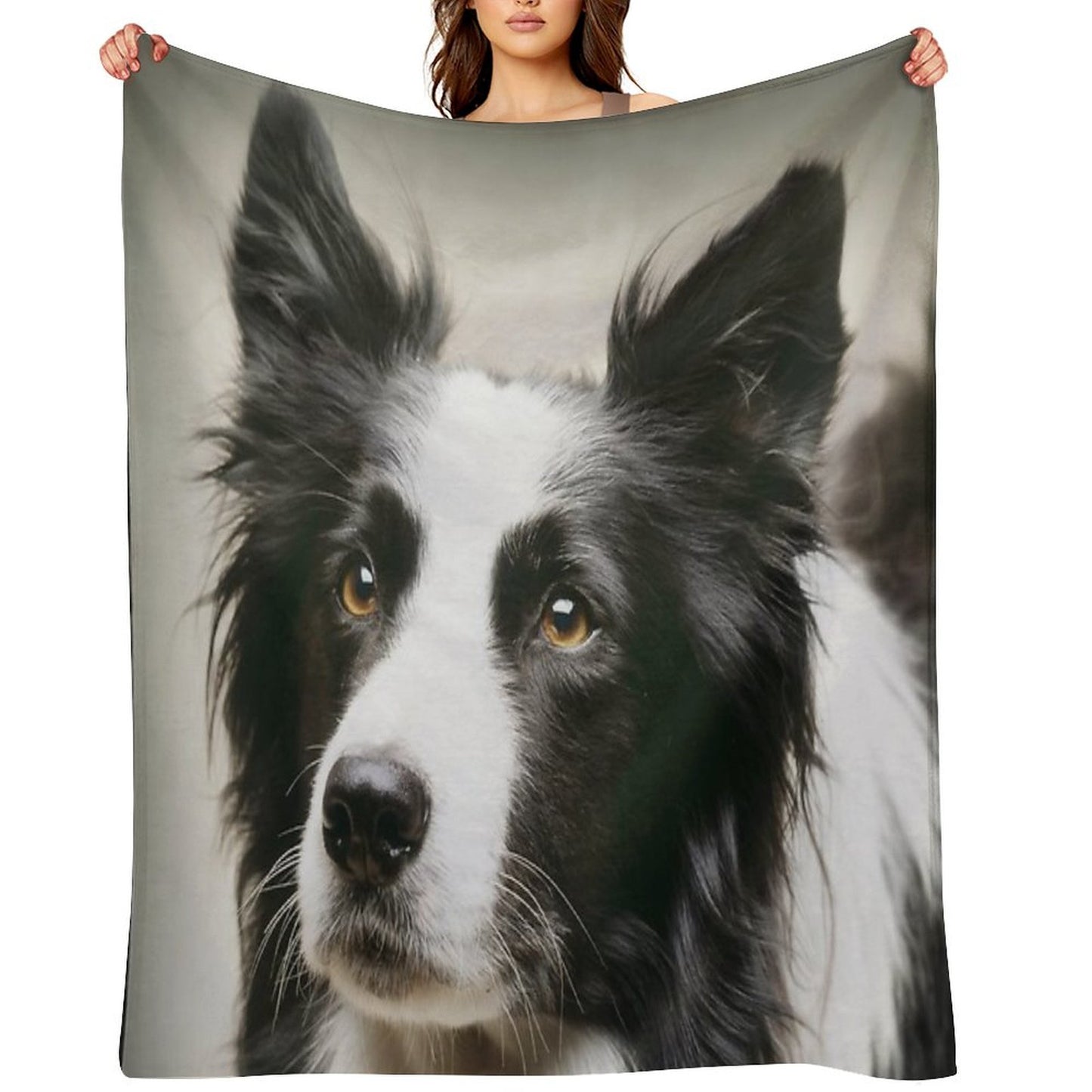 Working Border Collie Throw Blanket