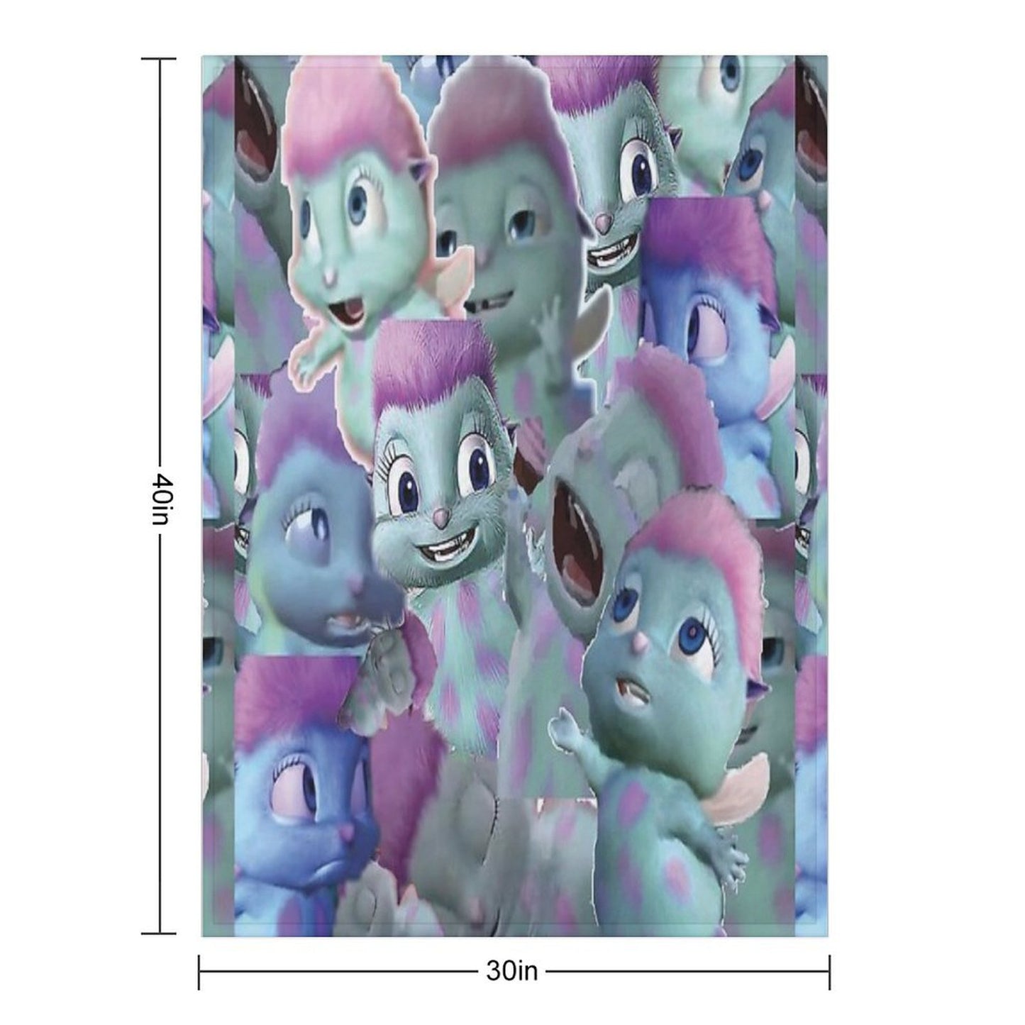 Bibble Collage Throw Blanket