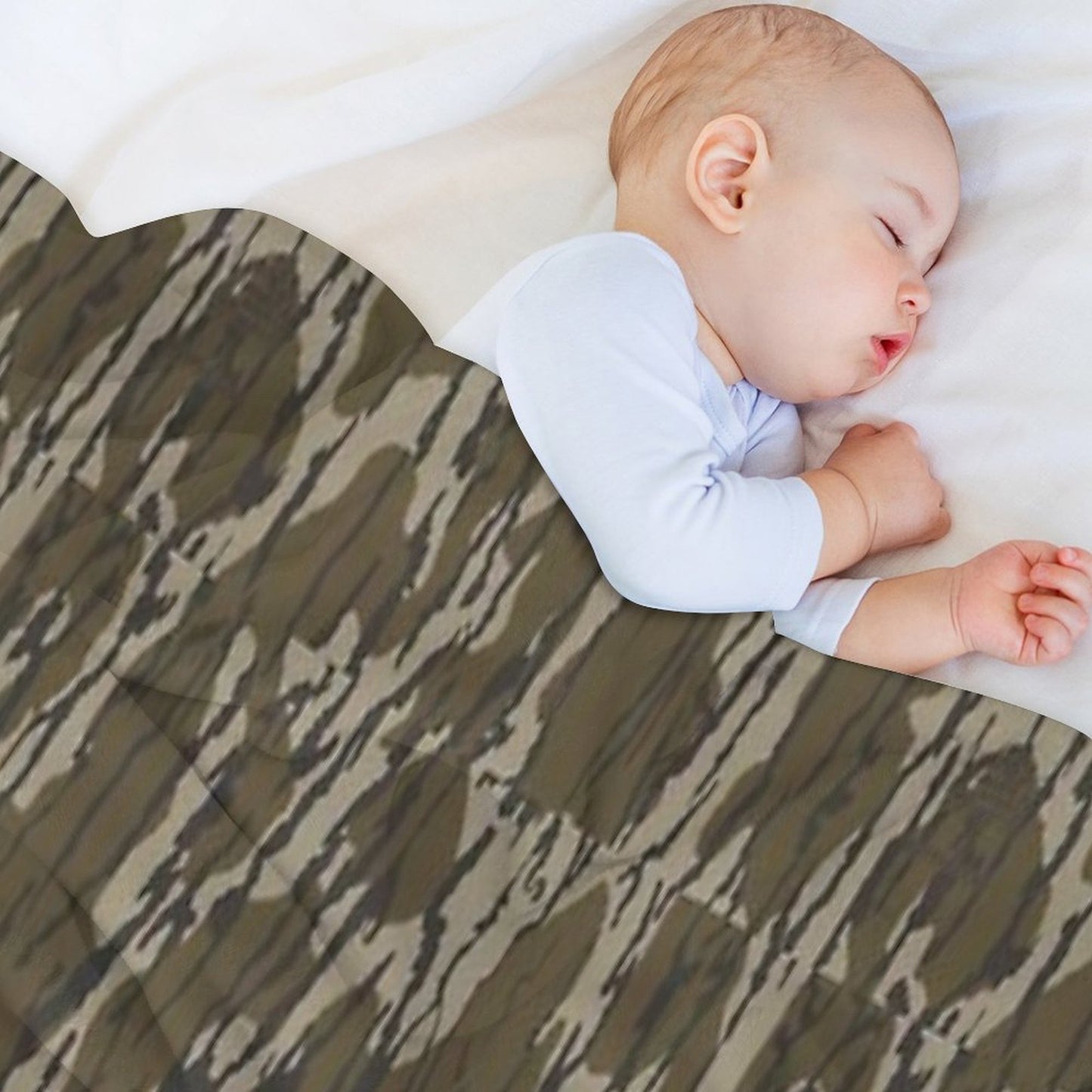 Everything Bottom Lands Camo Throw Blanket