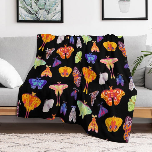 Moth Throw Blanket