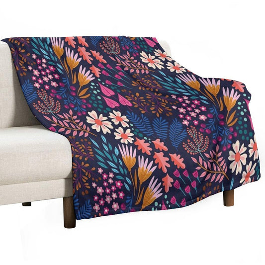 BLISS Flower Field Throw Blanket