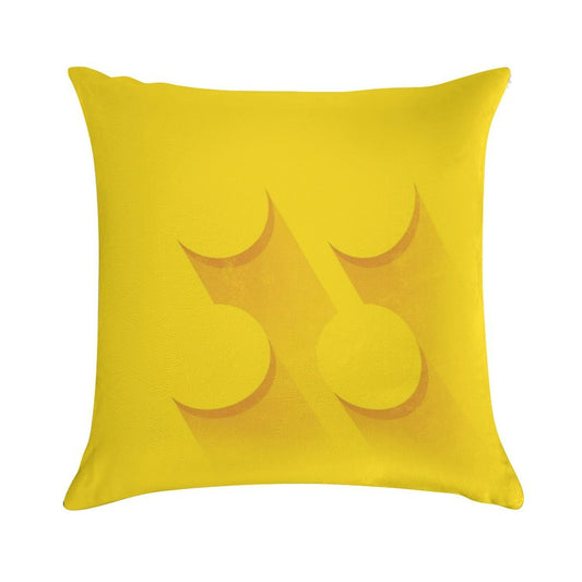 Yellow Brick Soft Skin-Friendly Throw Pillow
