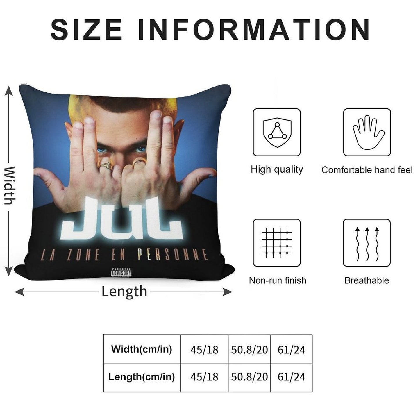 Jul Soft Luxury Feel Throw Pillow
