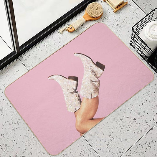 These Boots - Glitter Pink II Bath Mat