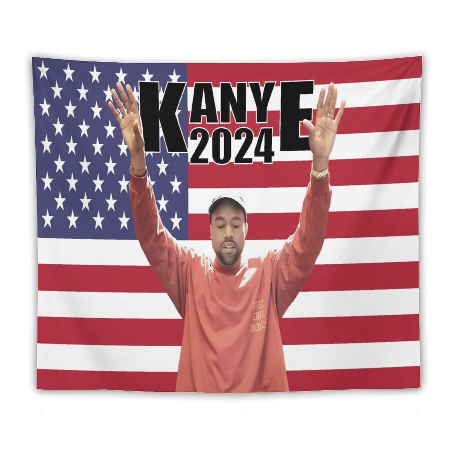 Kanye 2024 West America Flag Tapestry