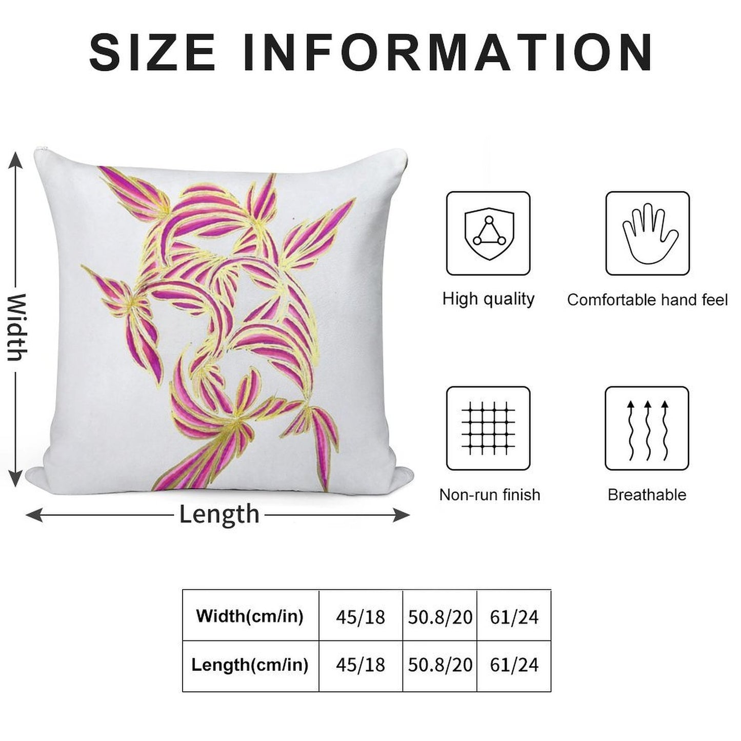 Sweet Delight Soft Durable Construction Throw Pillow