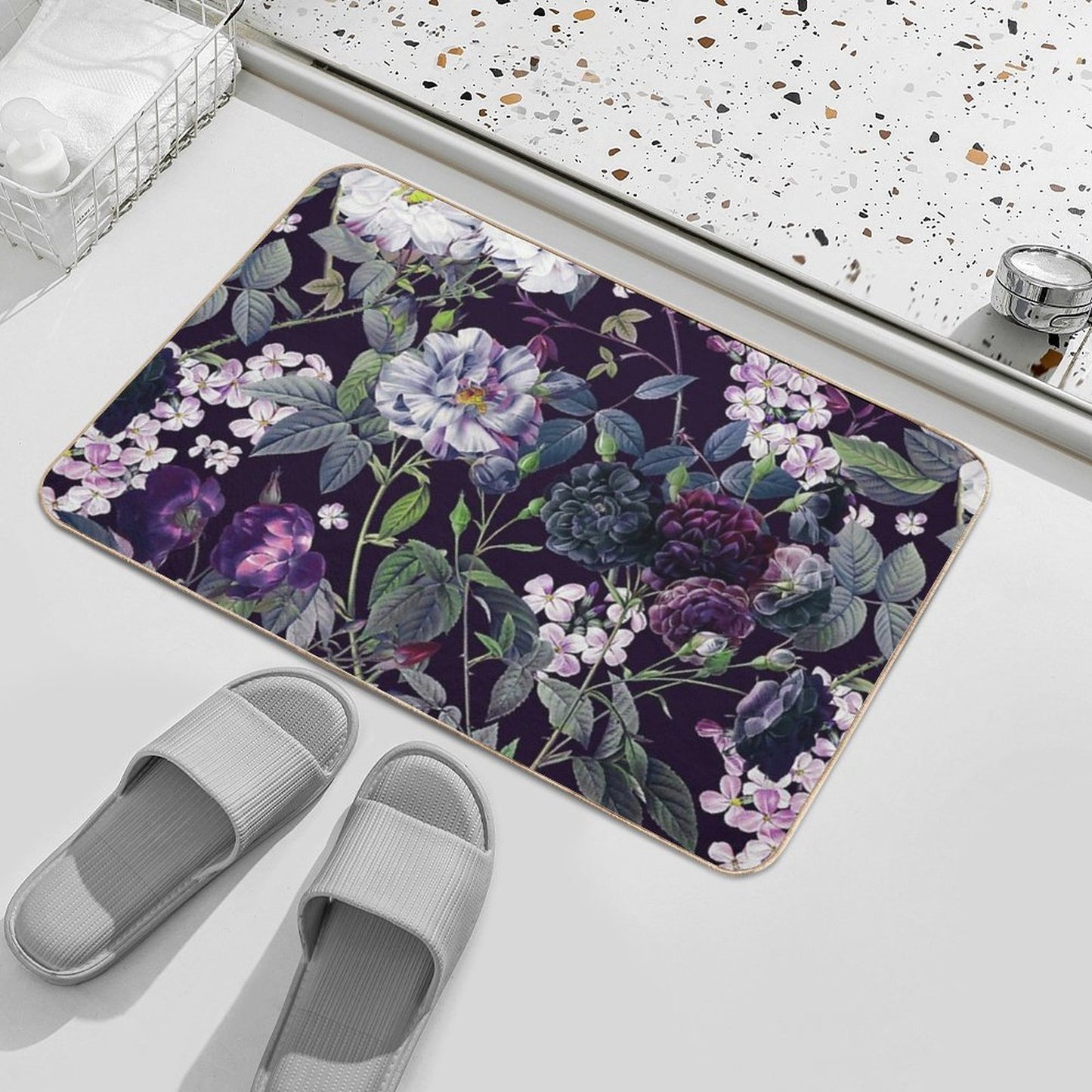 Rose Garden - Night II High-Traffic Bath Mat