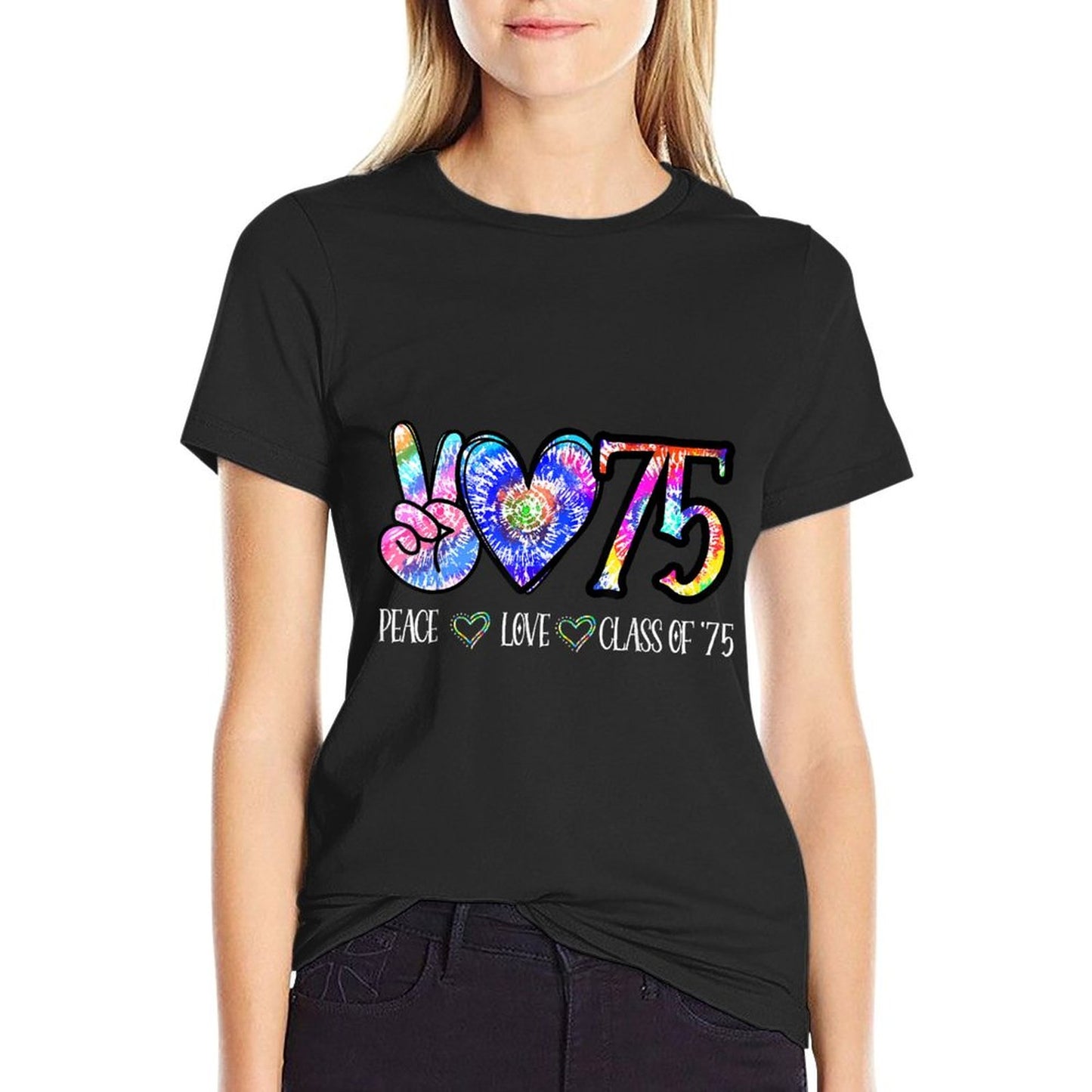Class Of 75 1975 50th Class Reunion Tie Dye Graduation Items T-Shirt