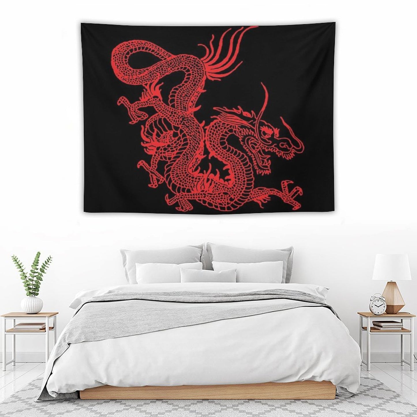 Red Chinese Dragon Tapestry