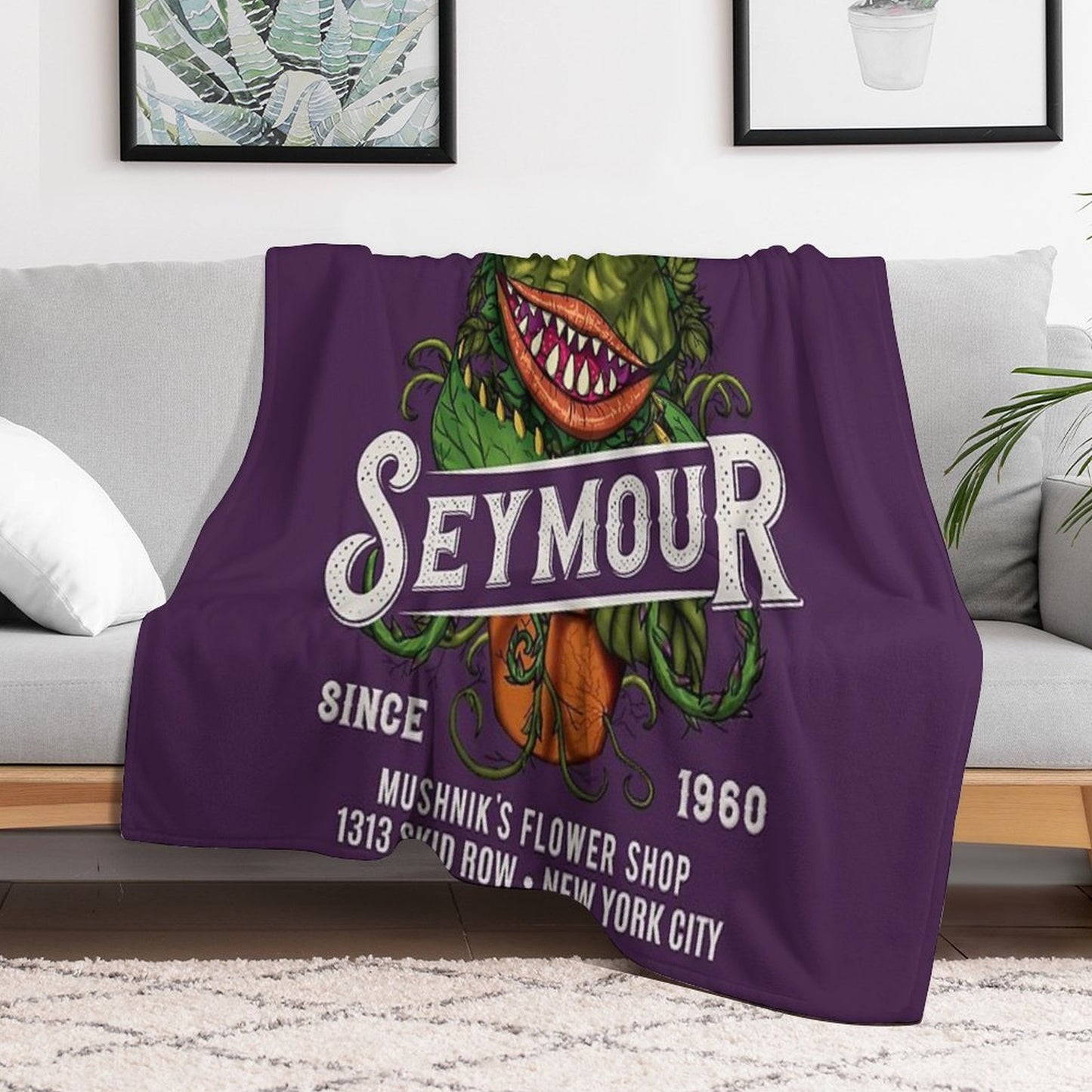 Feed Me Seymour Throw Blanket