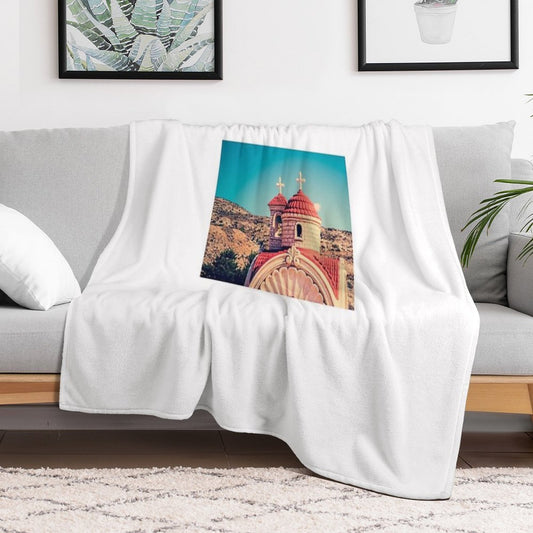 Roadside Shrine, Cyprus Throw Blanket