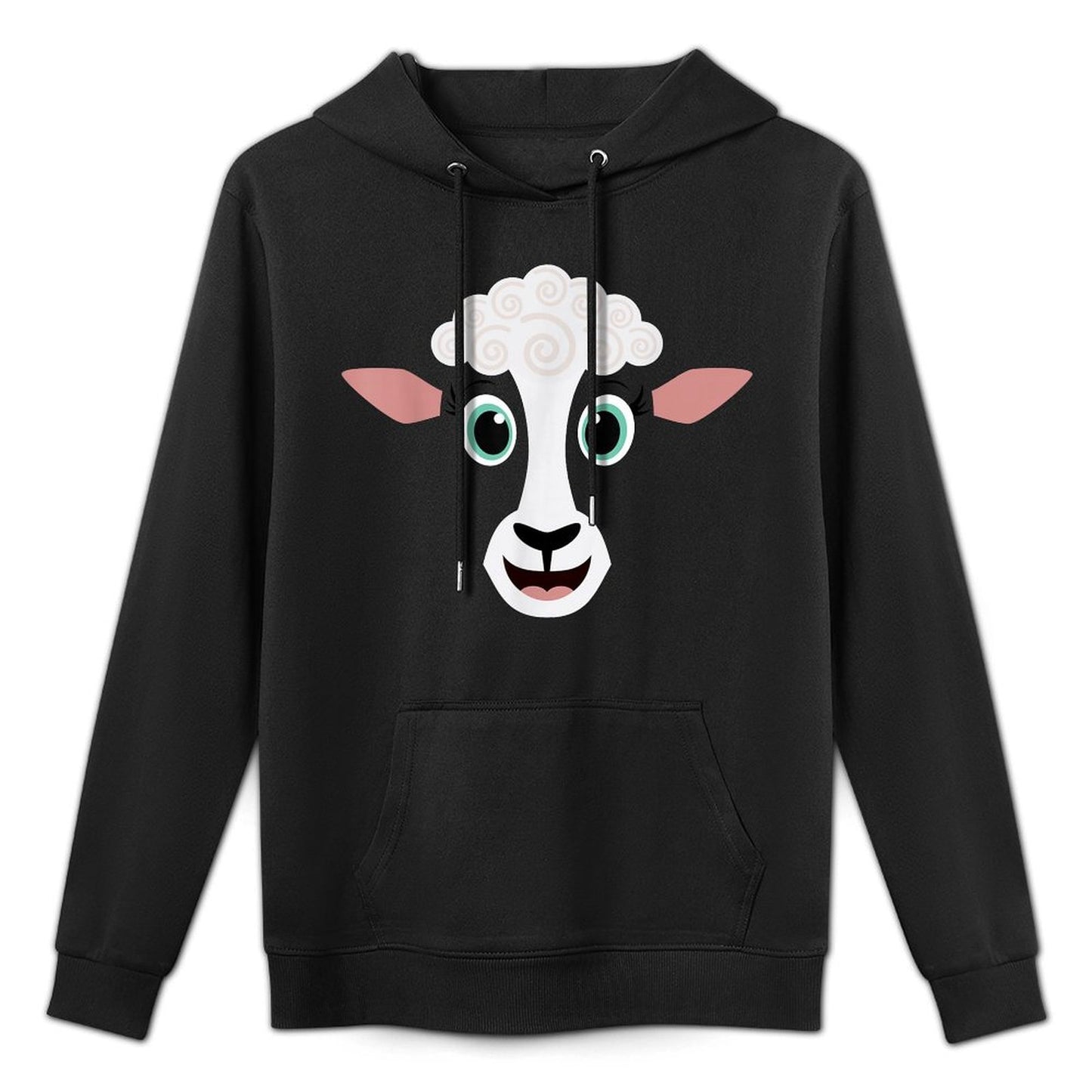 Funny Halloween Costume for Girls Boys - Cute Sheep Face Relaxed Fit Hoodie