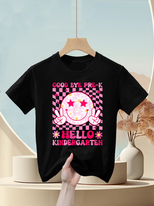 Goodbye PreK Hello Kindergarten Last Day of Pre K Graduation Kids T-Shirt