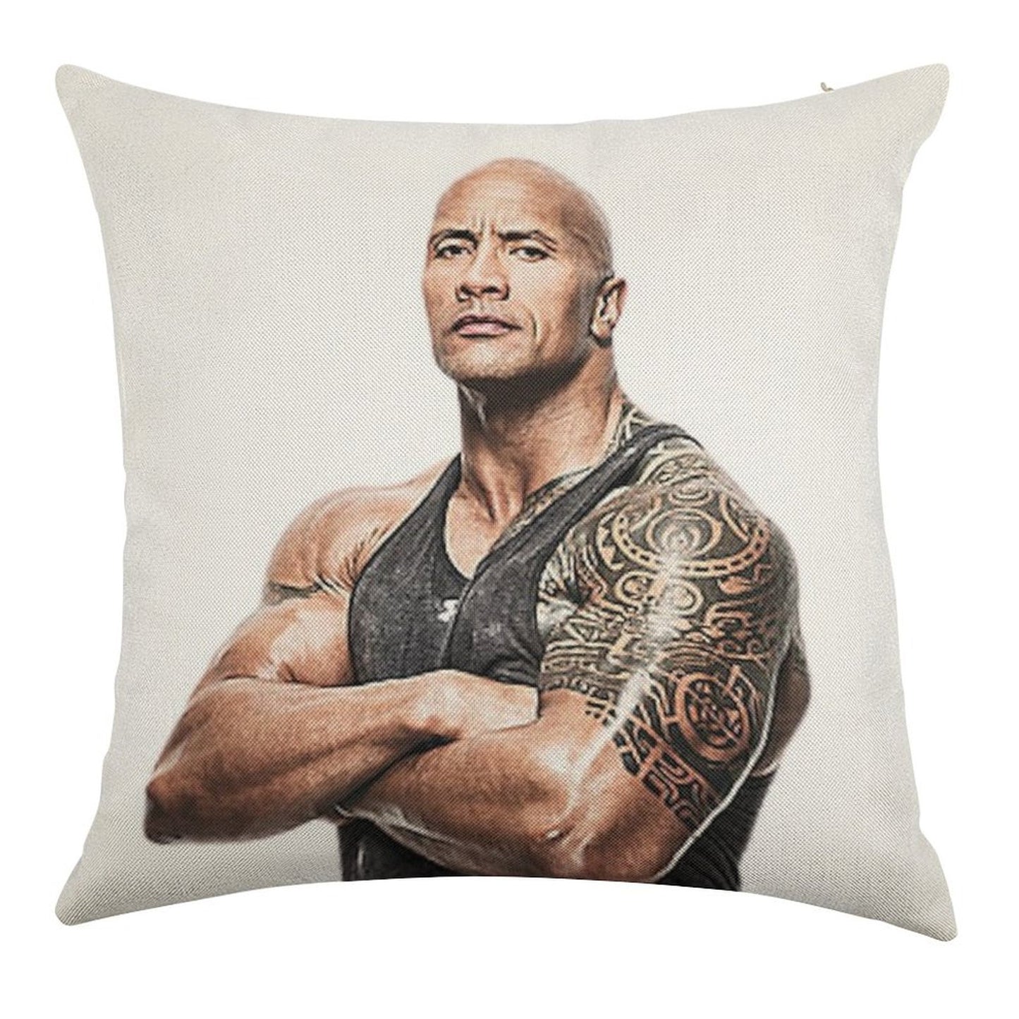 CAN YOU SMELL WHAT THE ROCK IS COOKING Linen Throw Pillow Cover