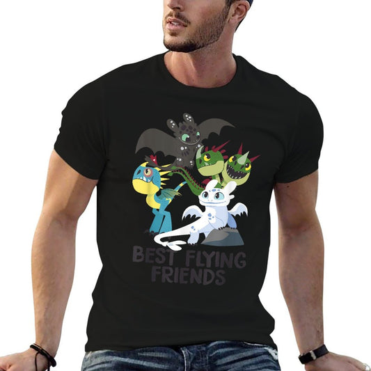 How to Train Your Dragon 3 Hidden World Best Friends  Ribbed Collar T-Shirt