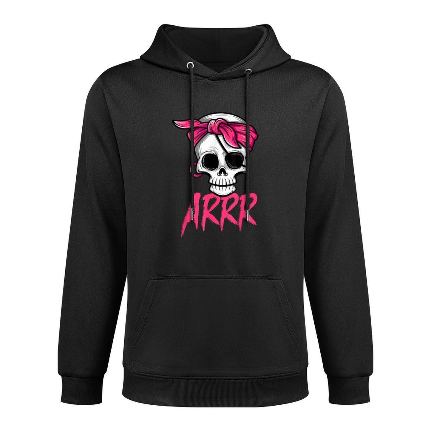 Pirate Dead With Eye Patch Pink Bandana Halloween Costume Durable Construction Hoodie