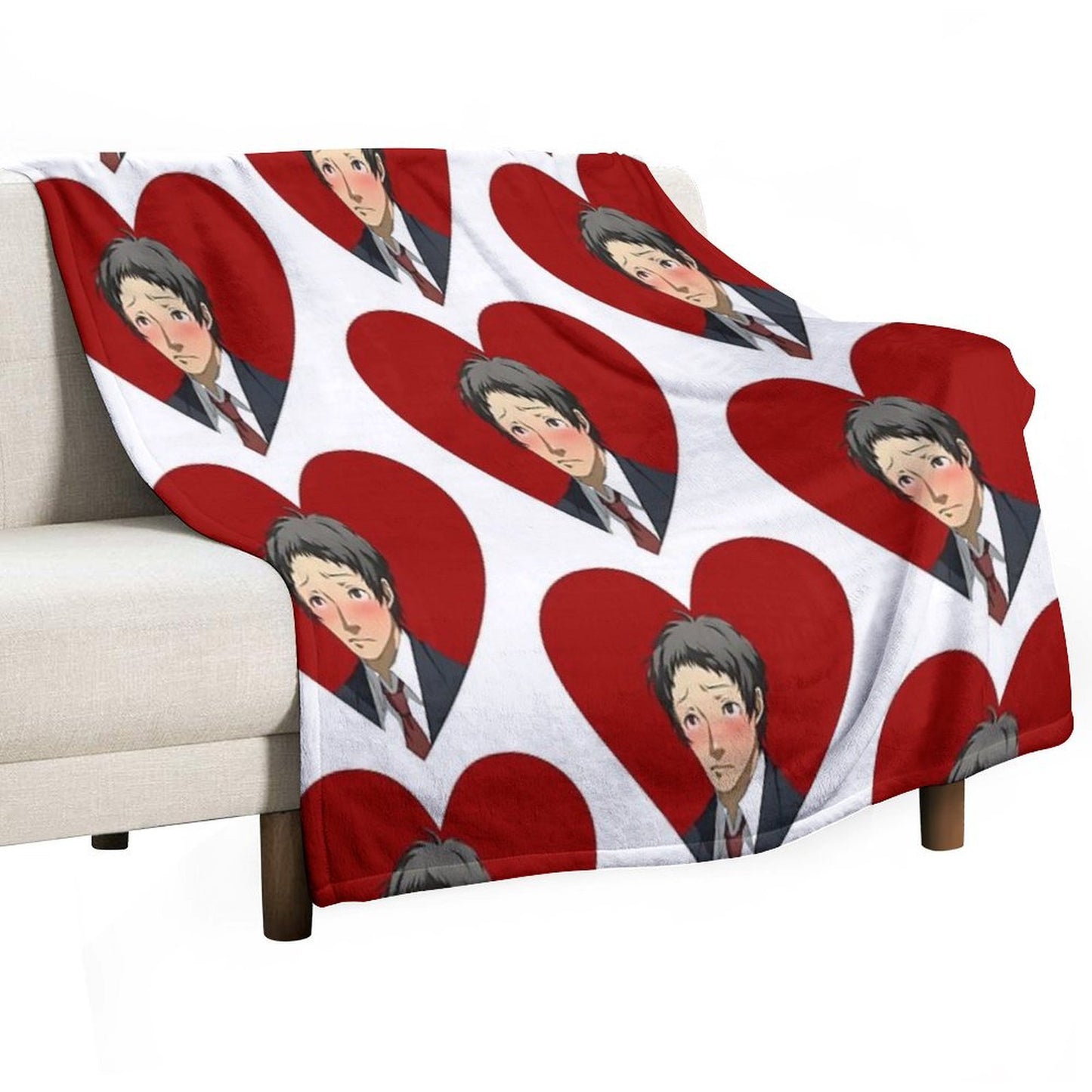 Tohru Adachi Portrait (Blushing Heart) Throw Blanket