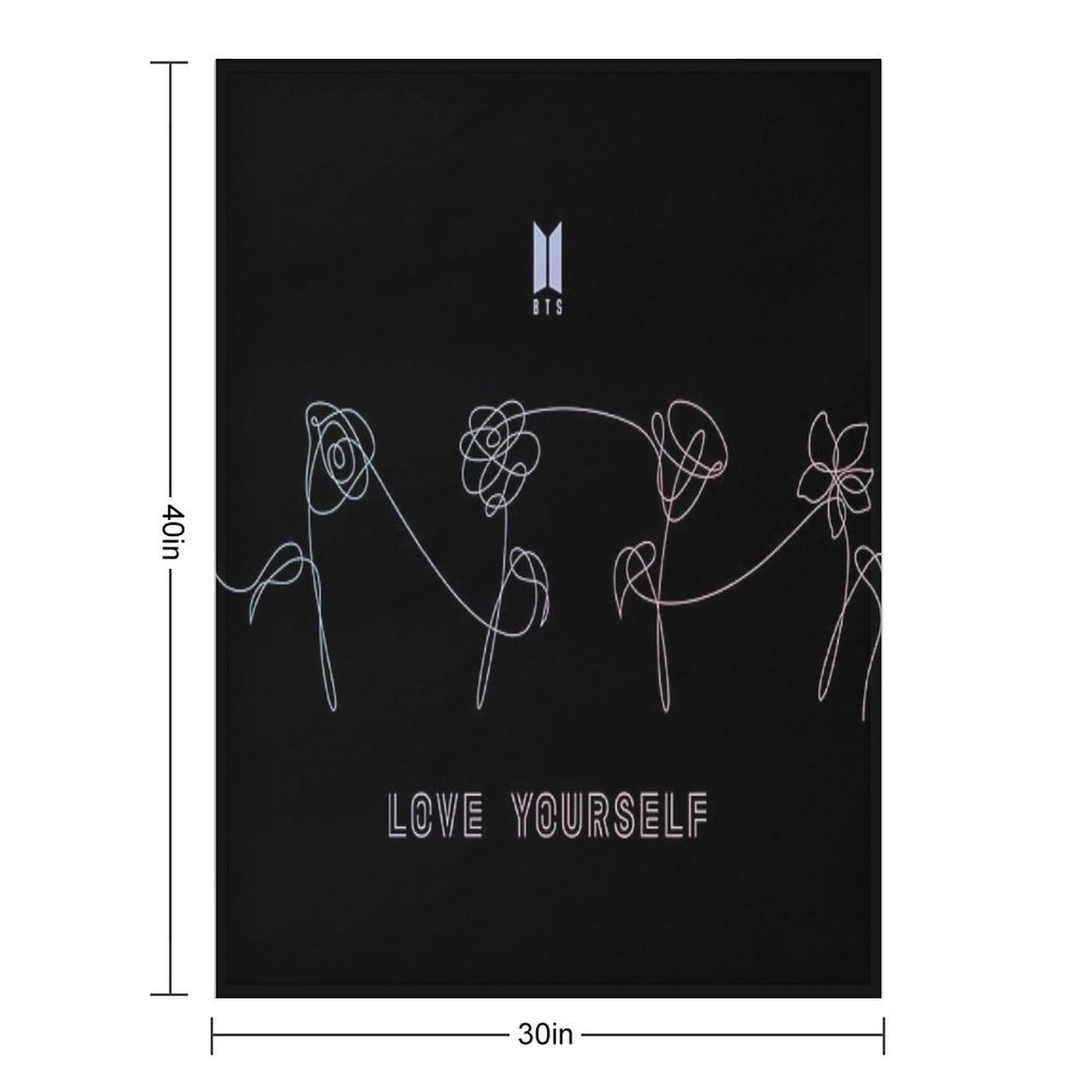 BTS LOVE YOURSELF FLOWER #1 Throw Blanket