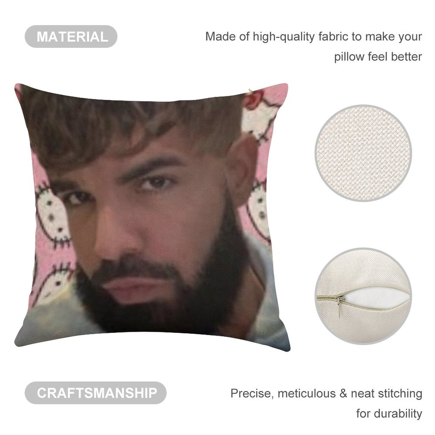 BBL Drake Linen Throw Pillow Cover
