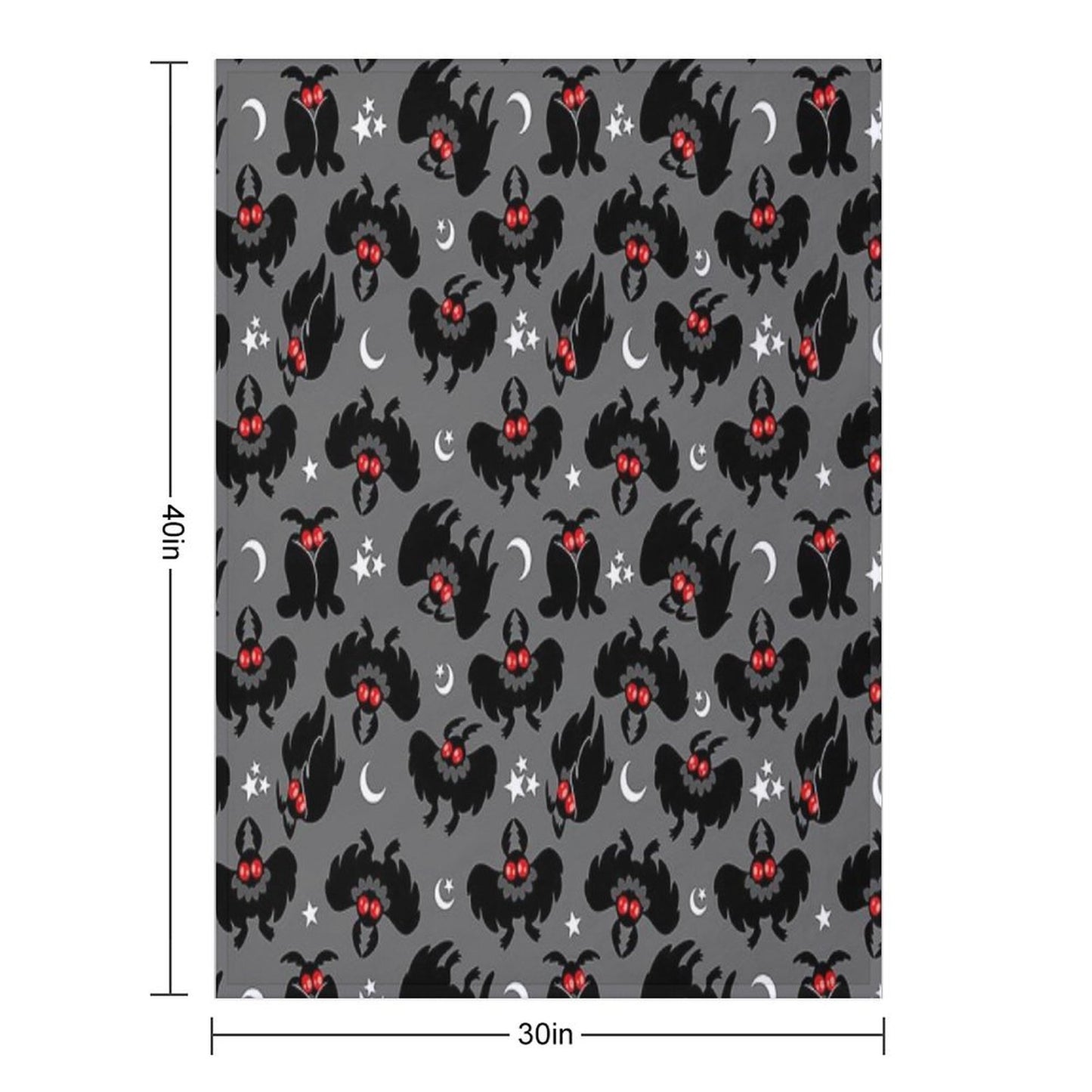 Cute Cryptids - Mothman Pattern Throw Blanket