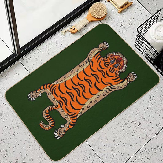 TIBETAN TIGER RUG-green Bath Mat