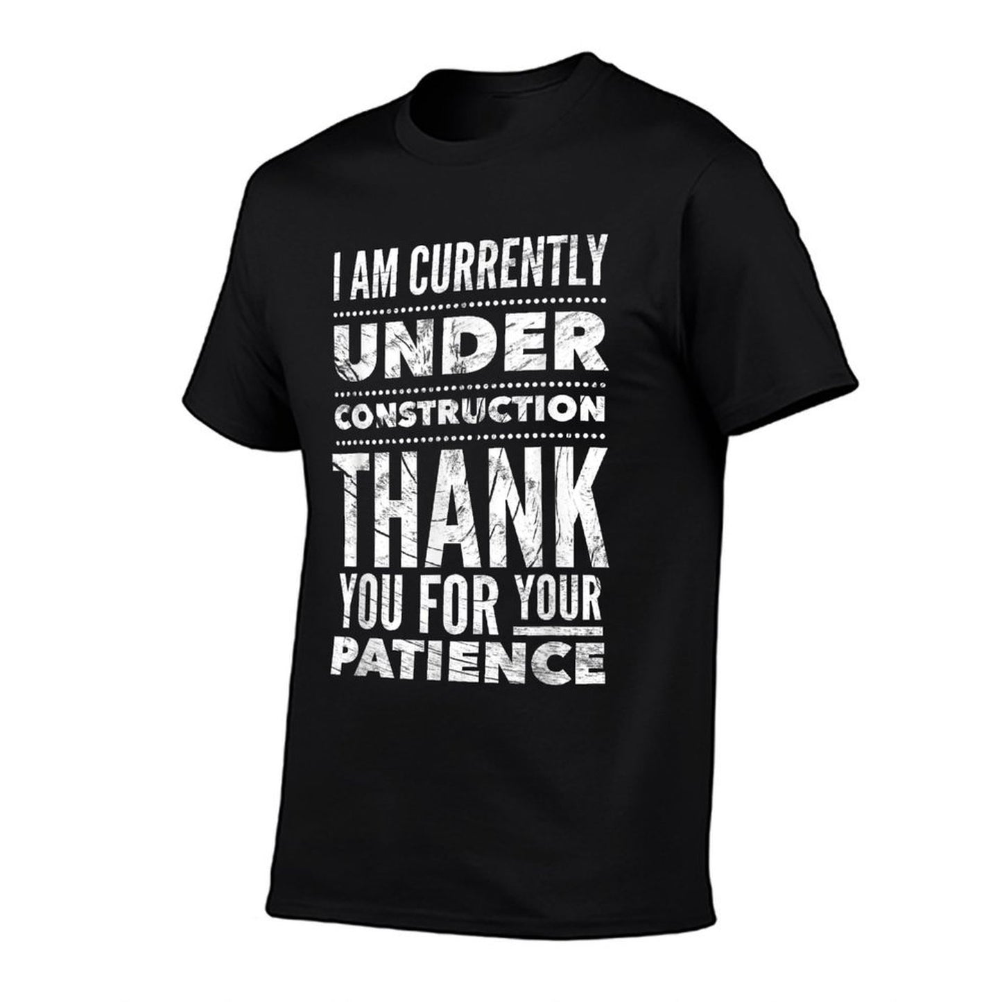 Funny Hospital Get Well Soon Gifts Under Construction Post Surgery - Black, Unisex-Adults,, Medium, US Size 15, 21 Inches Sleeve T-Shirt