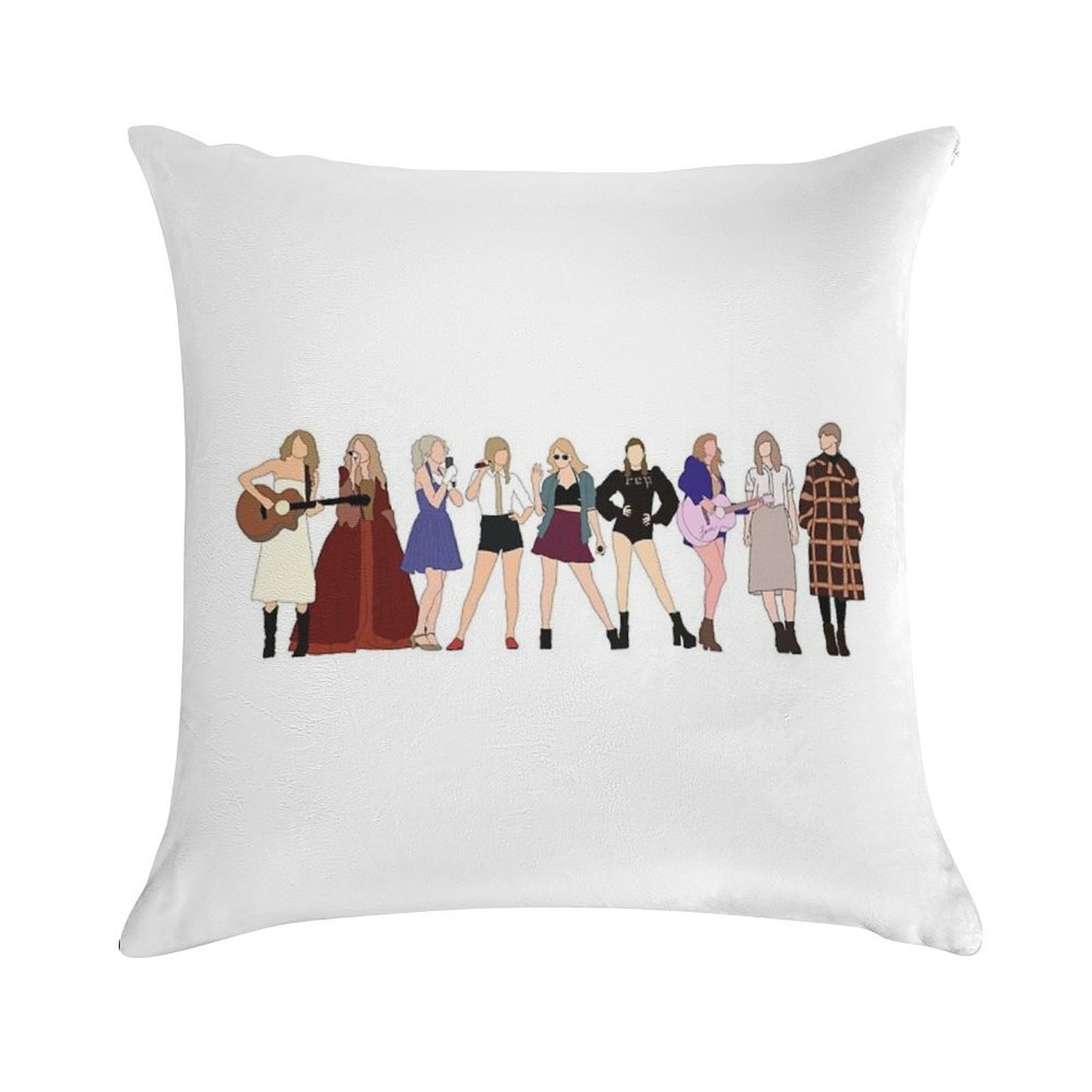 TAYLOR SWIFT 9 ERAS Soft Anti-Pilling Throw Pillow
