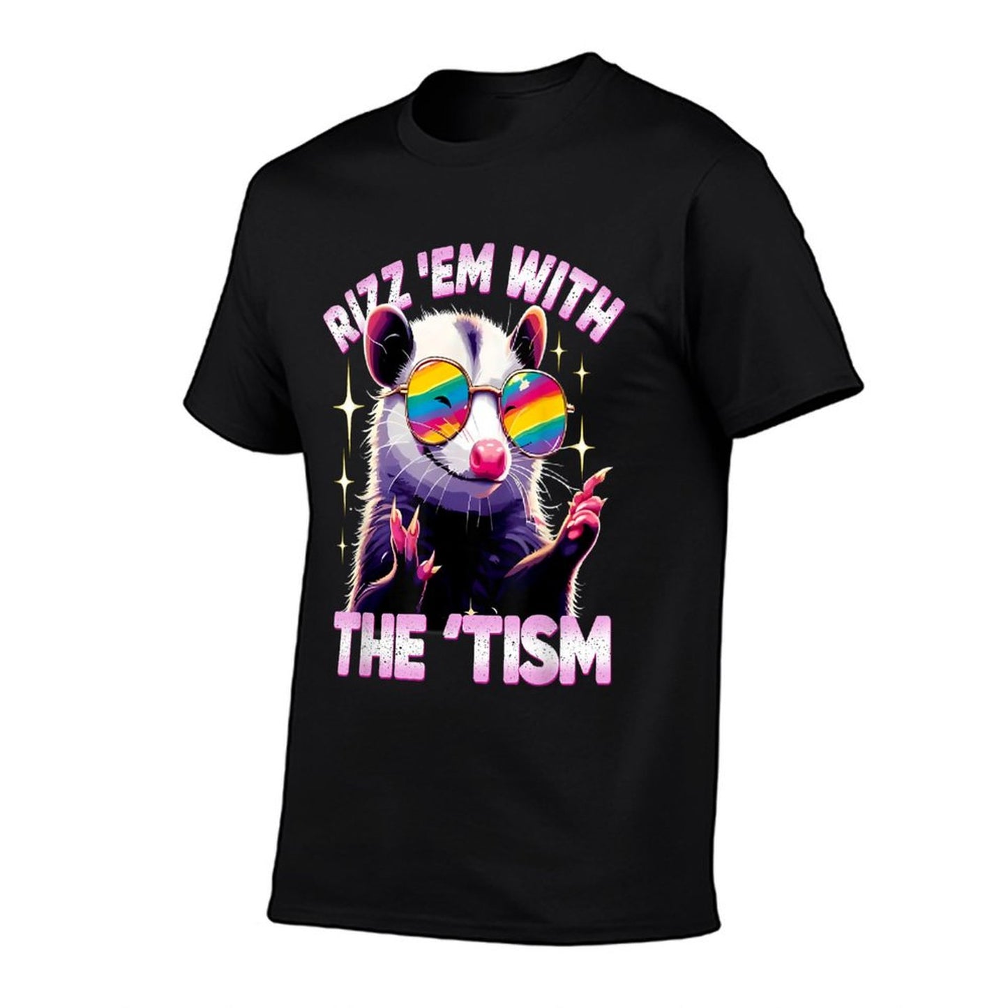 Autism Opossum Funny Rizz Em With The Tism Meme Autistic T-Shirt