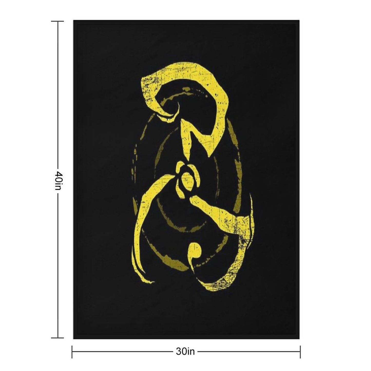 Yellow Sign - King in Yellow Throw Blanket