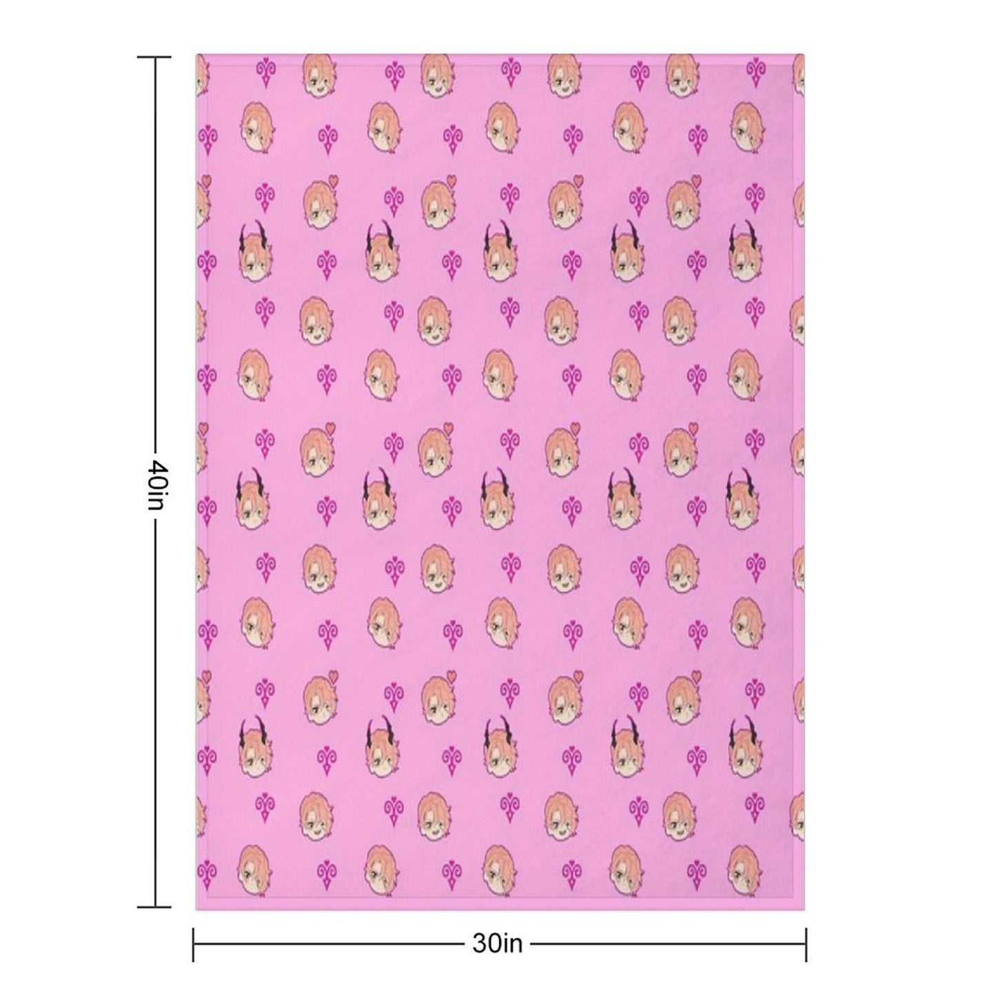 Obey Me - Asmo Pattern Throw Blanket