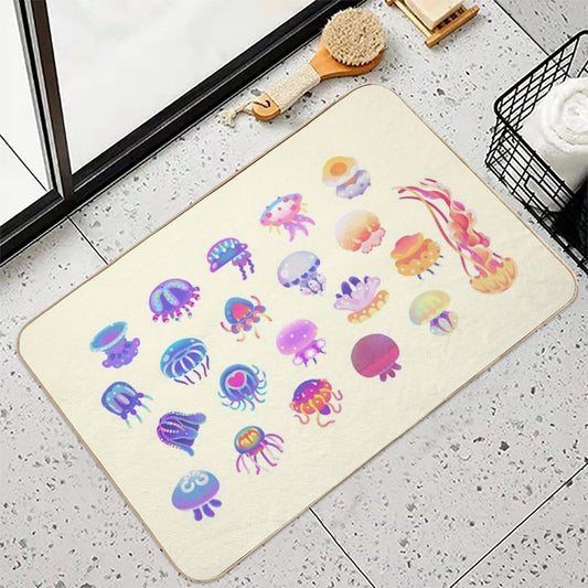 Jellyfish Day - Pastel Bath Mat