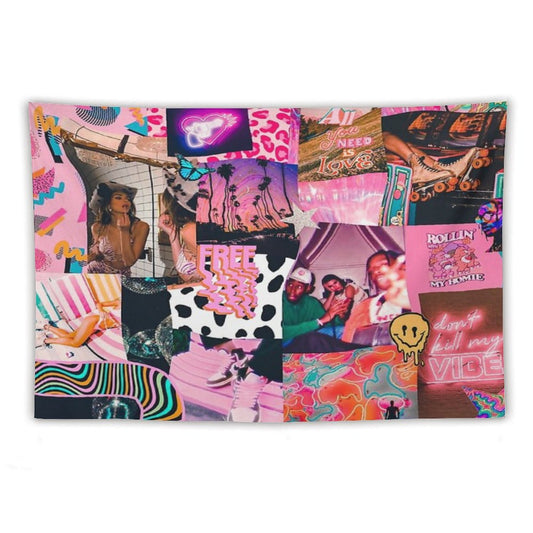 Trippy Baby Collage Tapestry