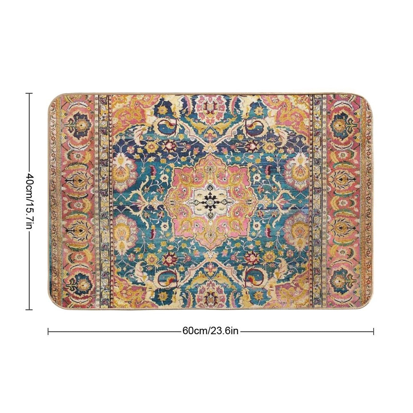 Amritsar Punjab North Indian Rug Print Bath Mat