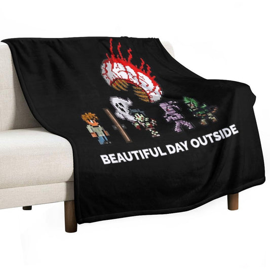 Mens Womens Terraria Game Halloween Throw Blanket